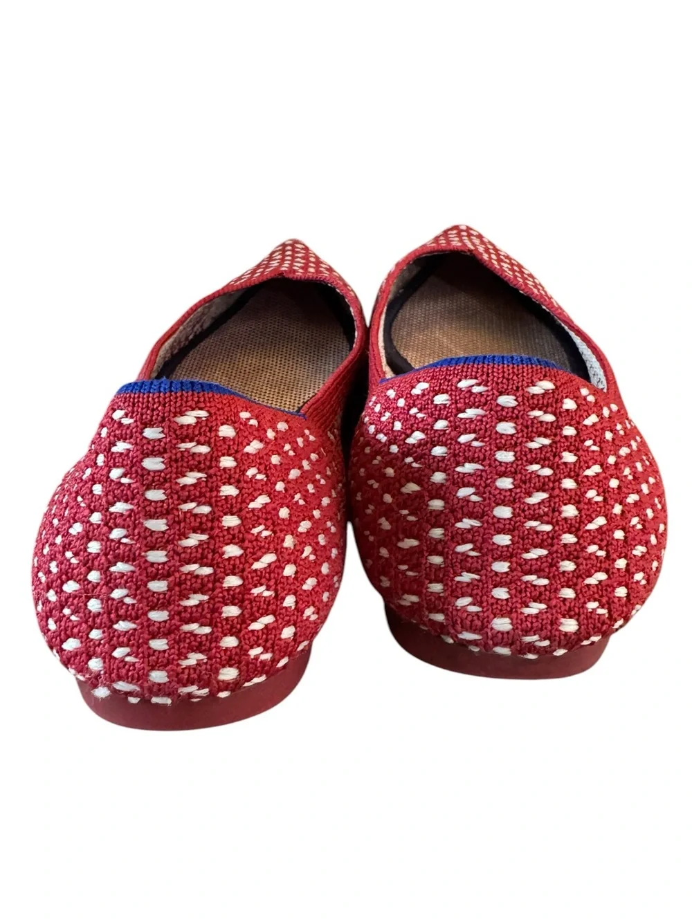 Rothy's The Point Flats in Red Apple Honeycomb, Size 7